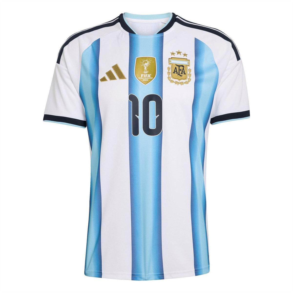 White-Blue - Front - Adidas Mens Messi Home Shirt