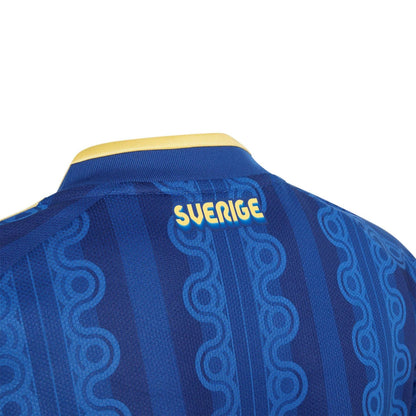 Blue-Yellow - Side - Adidas Childrens-Kids World Cup 2026 Sweden Away Shirt