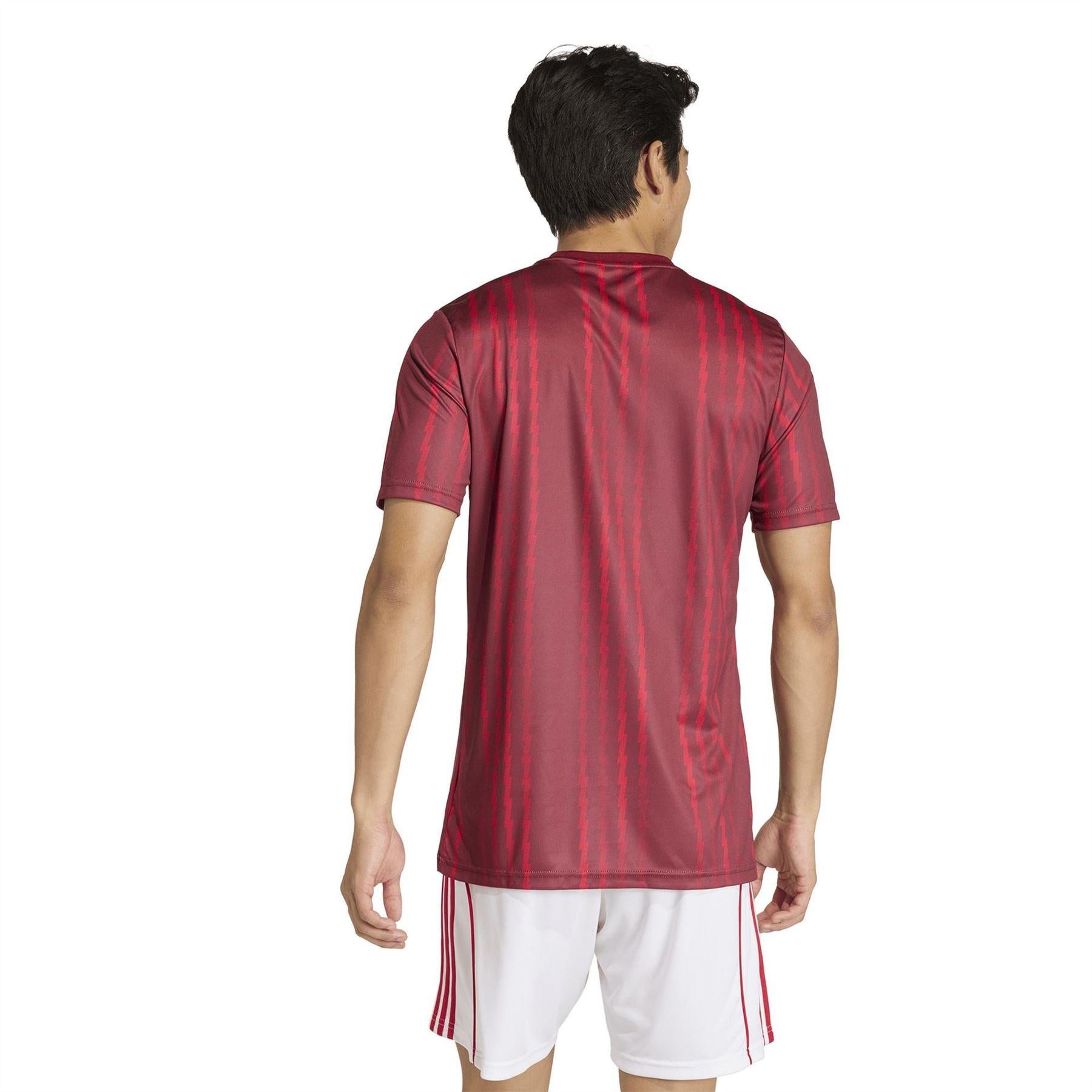 Red-Orange - Pack Shot - Adidas Unisex Adult Pre-Match Arsenal FC Football Jersey
