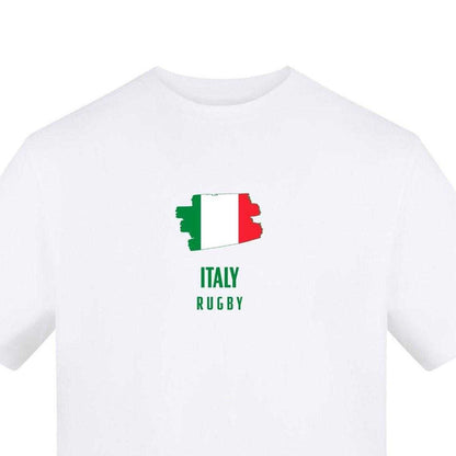 White - Side - AWD Mens Italy Rugby T-Shirt