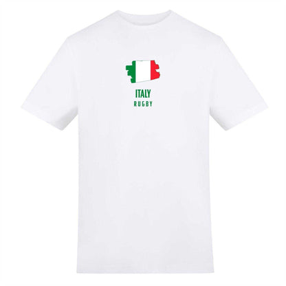 White - Front - AWD Mens Italy Rugby T-Shirt