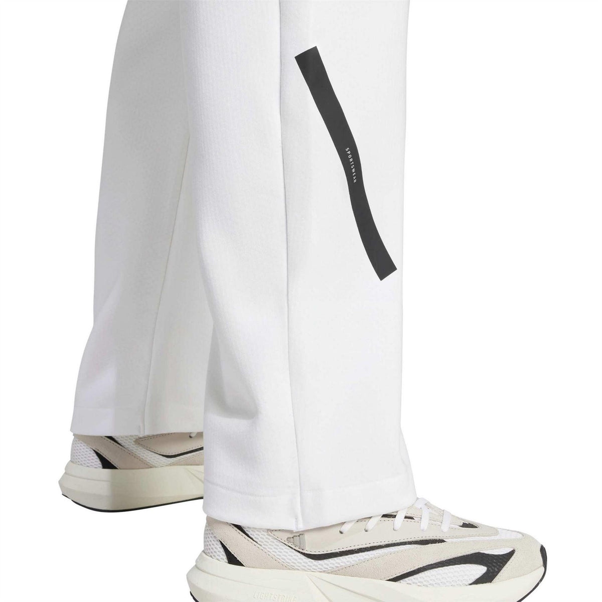 White - Side - Adidas Womens-Ladies Z.N.E. Relaxed Fit Jogging Bottoms