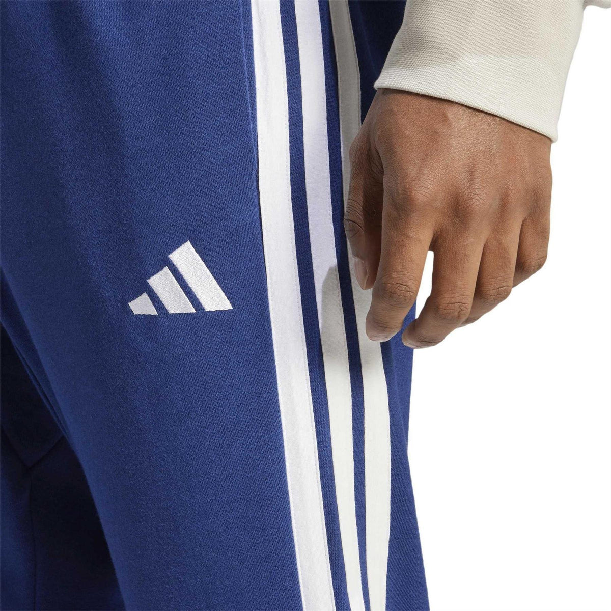 Dark Blue-White - Side - Adidas Mens 3S Joggers