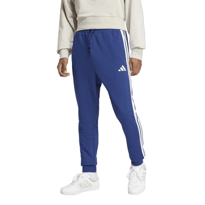 Dark Blue-White - Pack Shot - Adidas Mens 3S Joggers