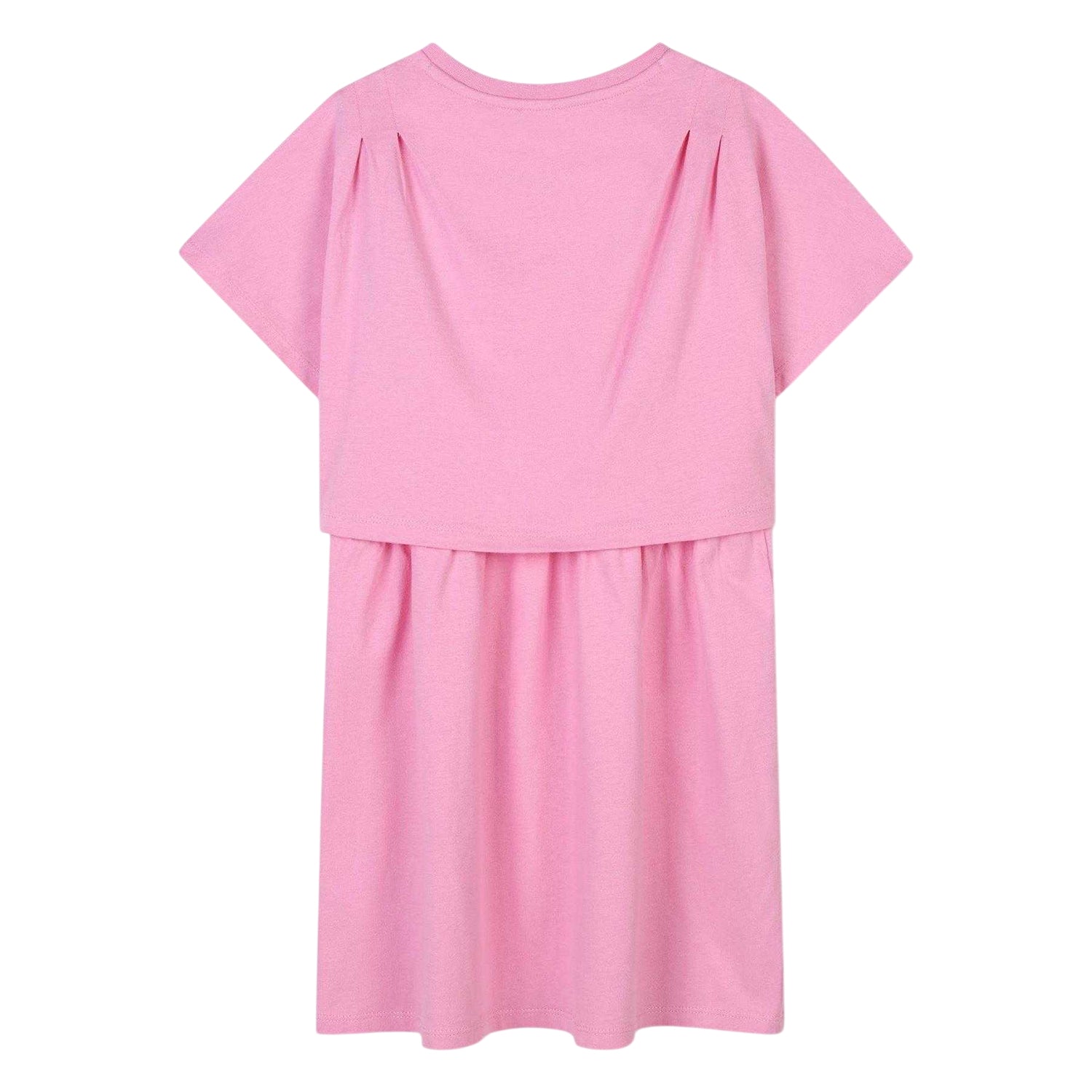 Pink - Back - Kenzo Girls Logo T-Shirt Dress