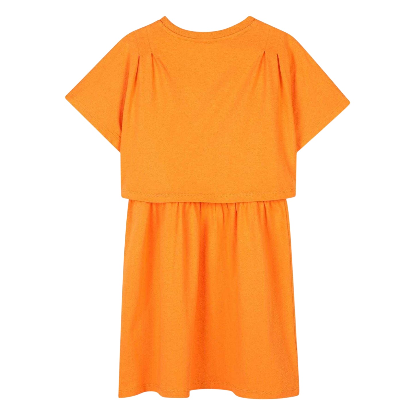 Orange - Back - Kenzo Girls Logo Relaxed Fit T-Shirt Dress