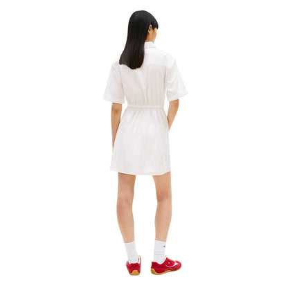 Ecru - Back - Tommy Jeans Womens-Ladies Shirt Dress