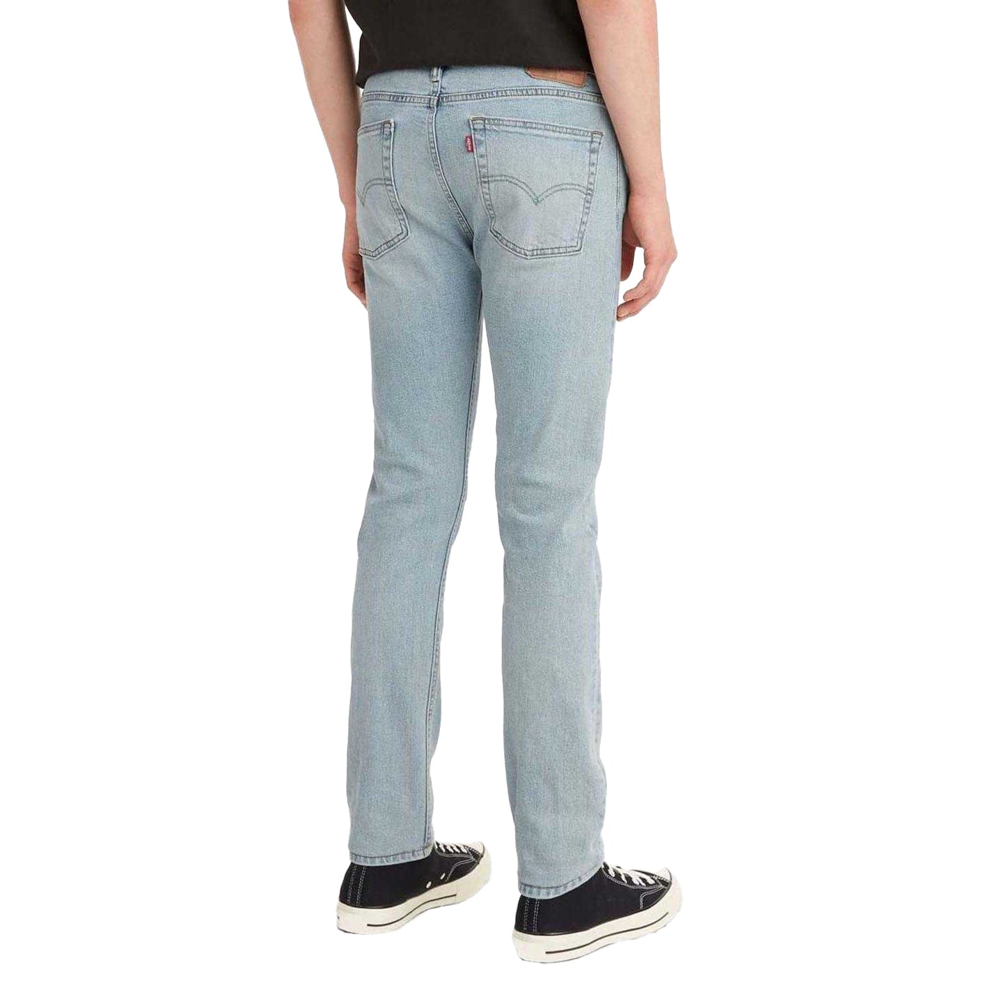 Blue - Back - Levis Mens 510 Renzor Leather Patch Skinny Jeans