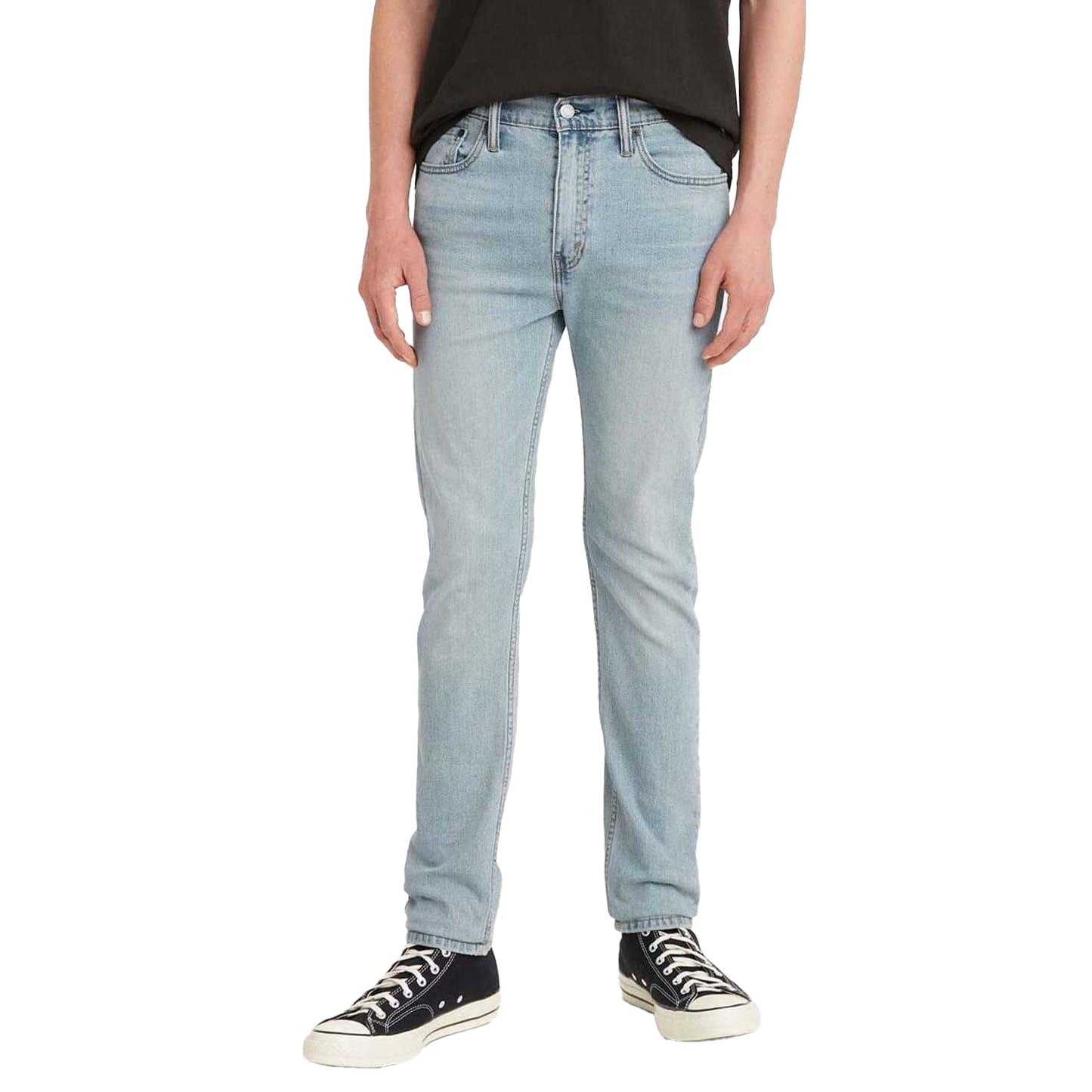 Blue - Front - Levis Mens 510 Renzor Leather Patch Skinny Jeans