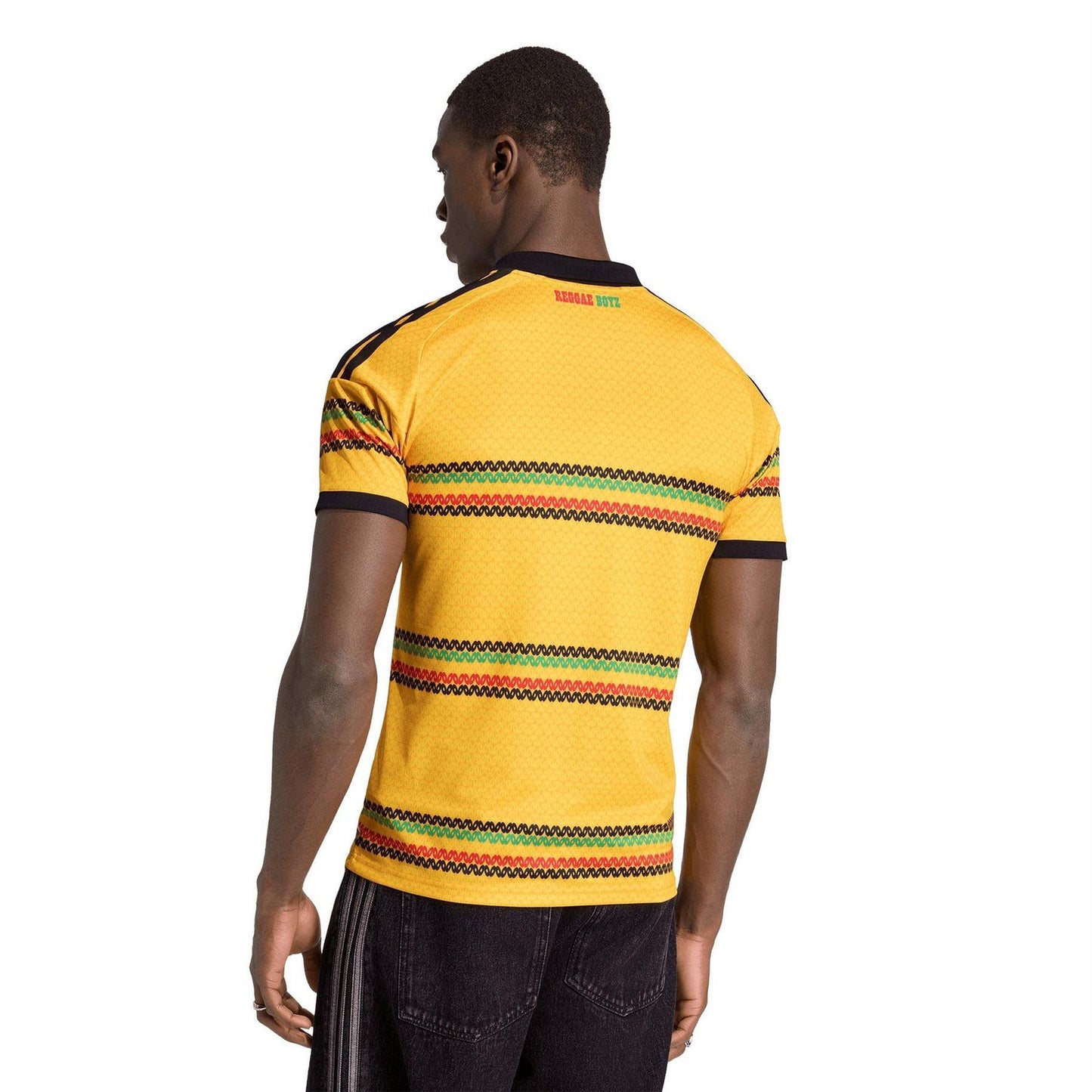 Gold-Green - Lifestyle - Adidas Mens Bob Marley Jamaica Home Shirt