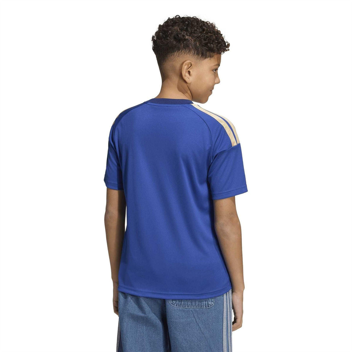 Blue-White - Lifestyle - Adidas Childrens-Kids Italy Football Jersey