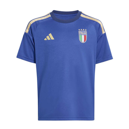 Blue-White - Front - Adidas Childrens-Kids Italy Football Jersey