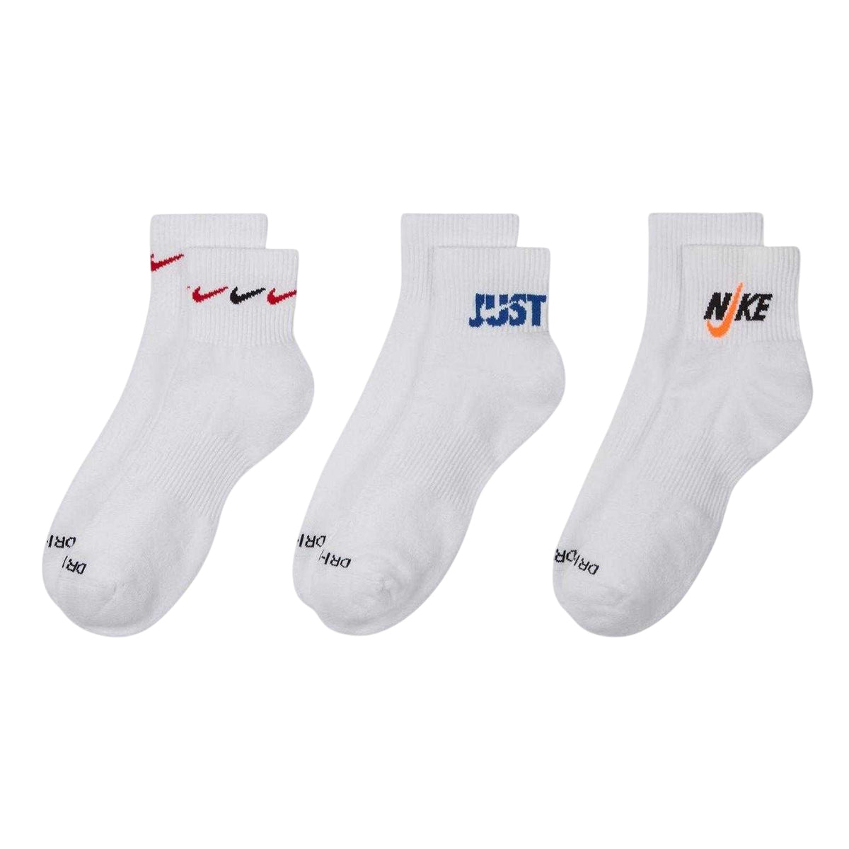 Multicoloured - Back - Nike Unisex Adult Everyday Plus Cushioned Ankle Socks