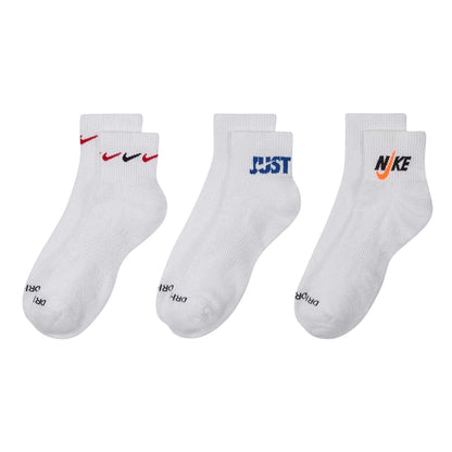 Multicoloured - Back - Nike Unisex Adult Everyday Plus Cushioned Ankle Socks