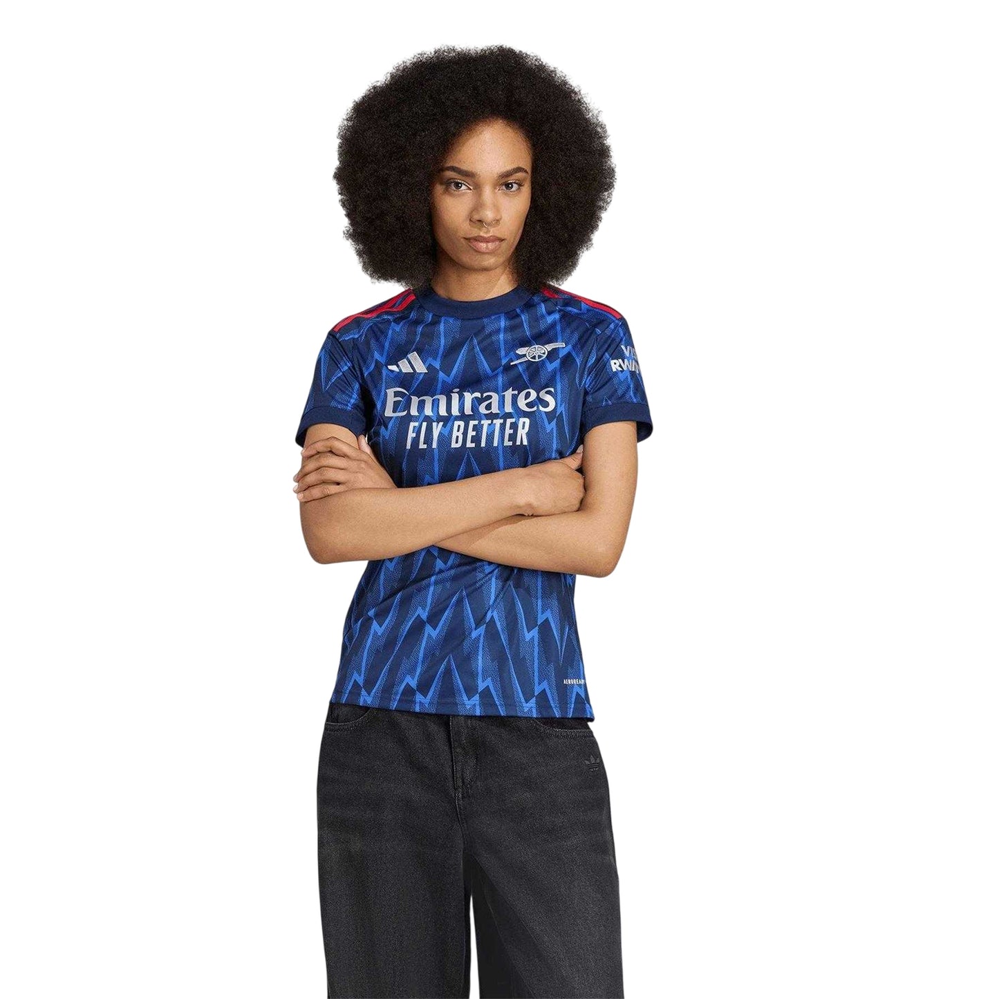 Blue-Grey - Back - Adidas Womens-Ladies 2025-2026 Arsenal FC Football Shirt