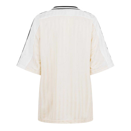White - Back - PE Nation Womens-Ladies Detour Striped Oversized Short-Sleeved T-Shirt