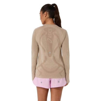 Greige - Back - Asics Womens-Ladies Road T-Shirt