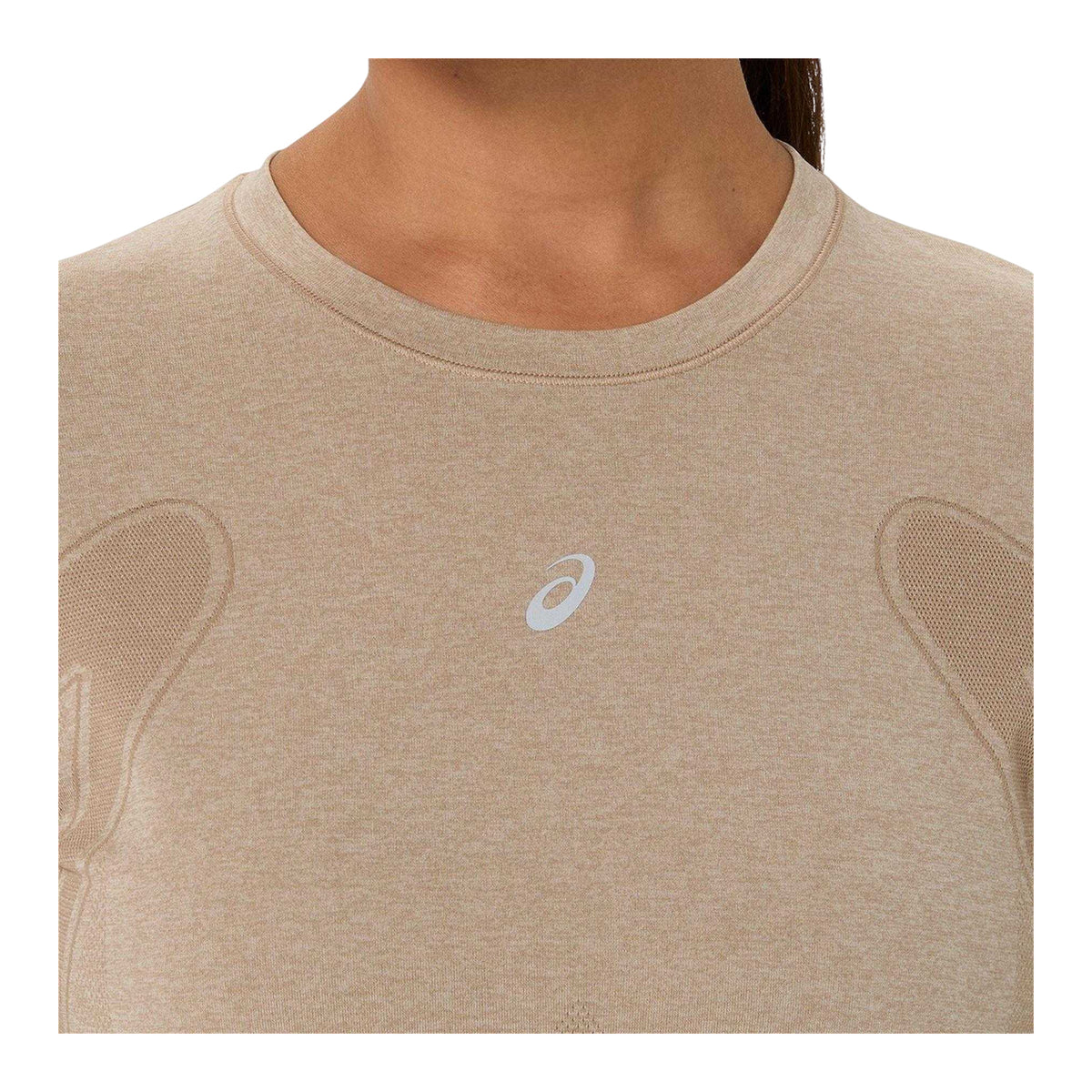 Greige - Side - Asics Womens-Ladies Road T-Shirt