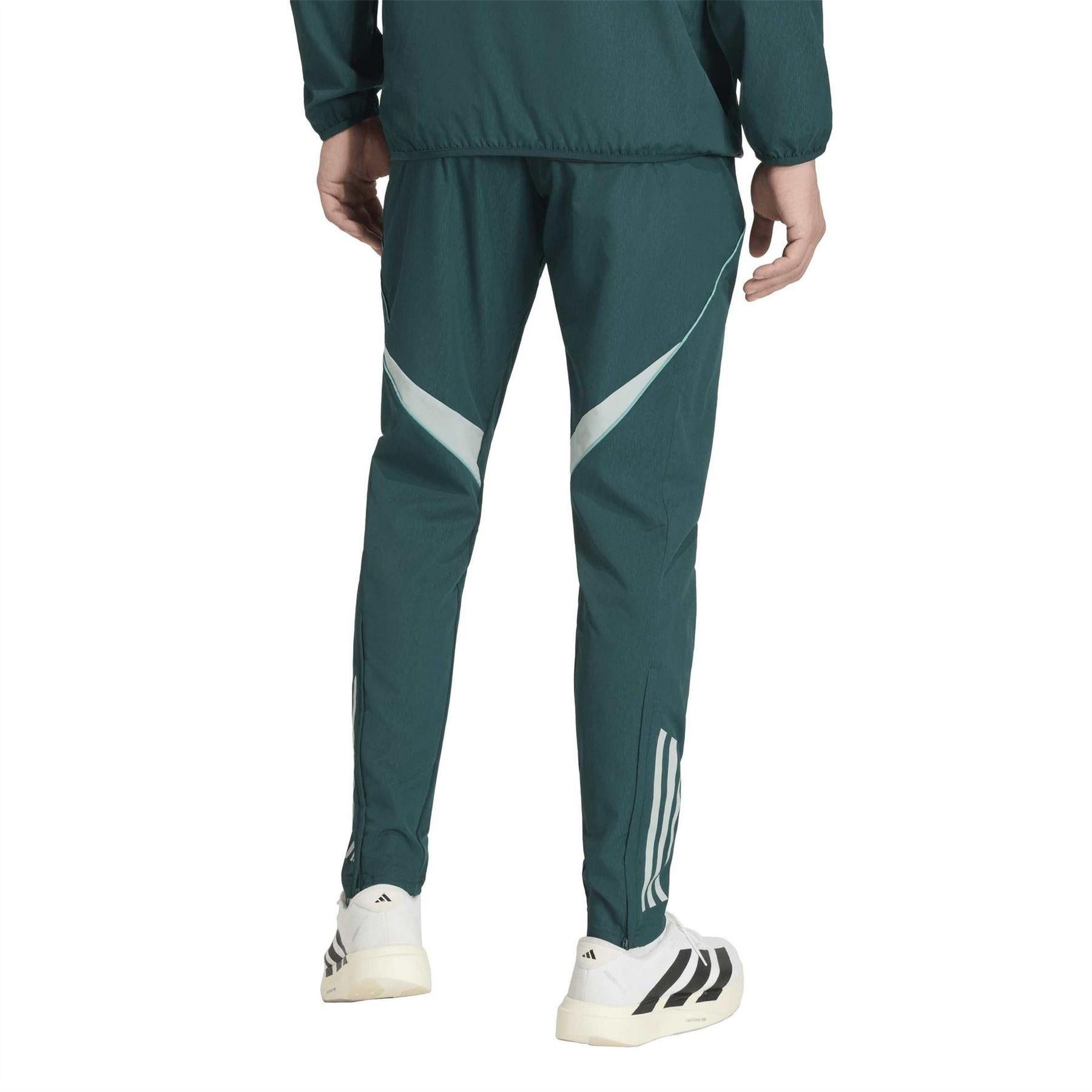 Green - Back - Adidas Mens Pre-Match Arsenal FC Tracksuit Bottoms