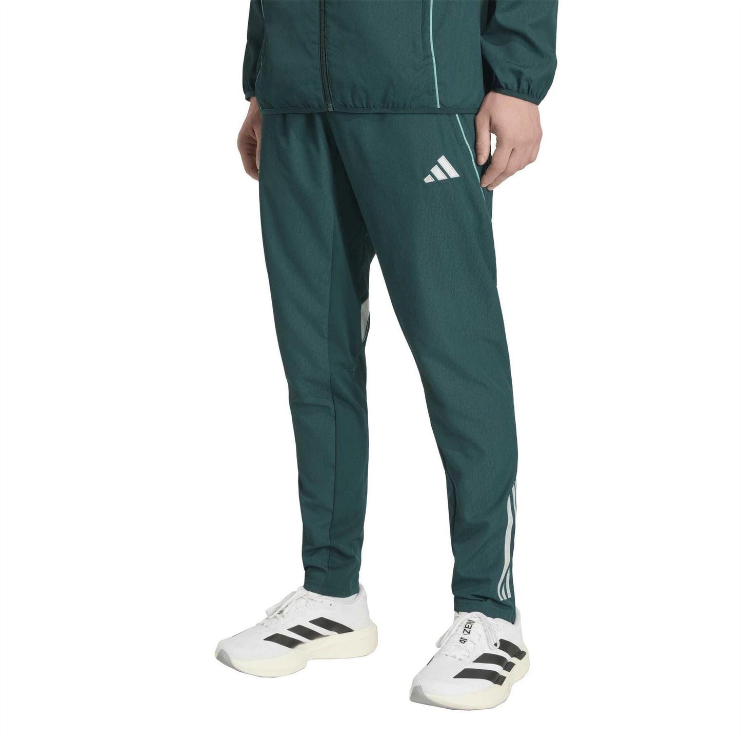 Green - Side - Adidas Mens Pre-Match Arsenal FC Tracksuit Bottoms