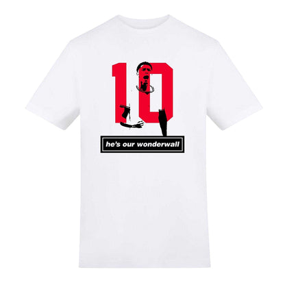 White - Front - AWD Mens Hes Our Wonderwall T-Shirt