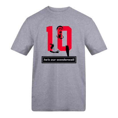 Grey - Front - AWD Mens Hes Our Wonderwall T-Shirt
