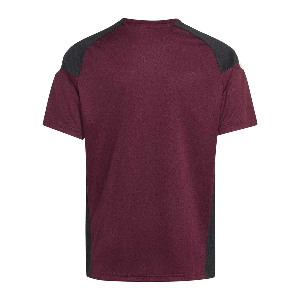 Maroon-Black - Back - Adidas Childrens-Kids Performance T-Shirt