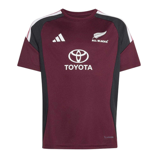 Maroon-Black - Front - Adidas Childrens-Kids Performance T-Shirt