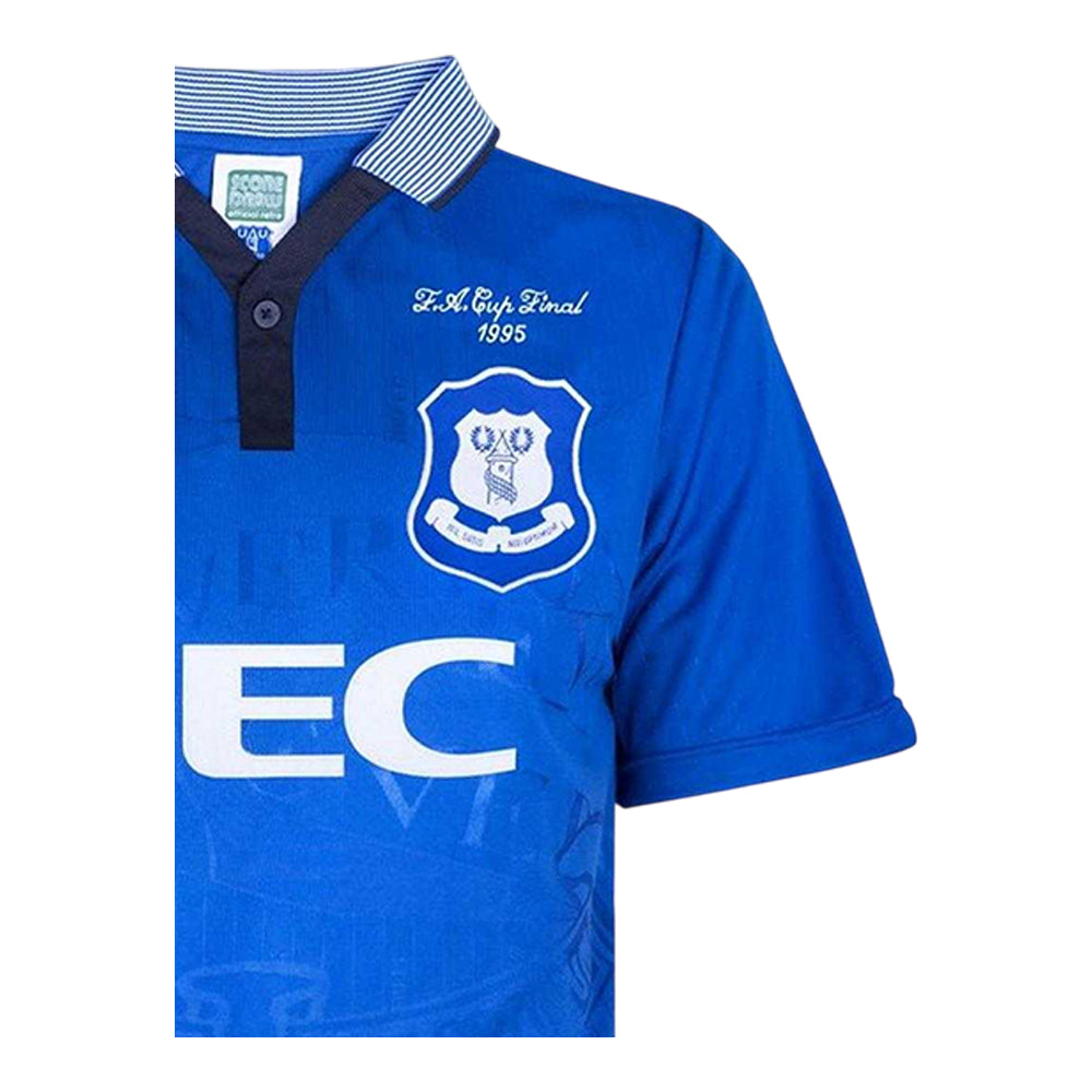 Blue-White - Side - Score Draw Mens 95 Everton FC Polyester Football Jersey