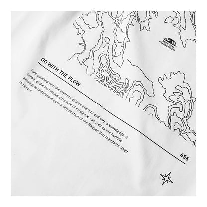 Off White - Side - Snow Peak Mens Topographic Regular T-Shirt