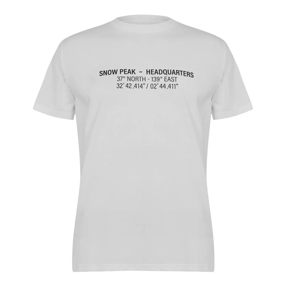 Off White - Front - Snow Peak Mens Topographic Regular T-Shirt