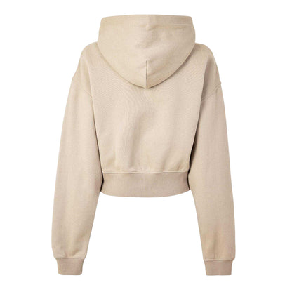 Oxford Tan - Back - PE Nation Womens-Ladies Eastside Cropped Fleece Jacket