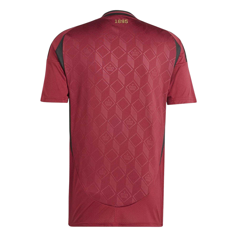 Red - Back - Adidas Mens 2024 Belgium Home Jersey