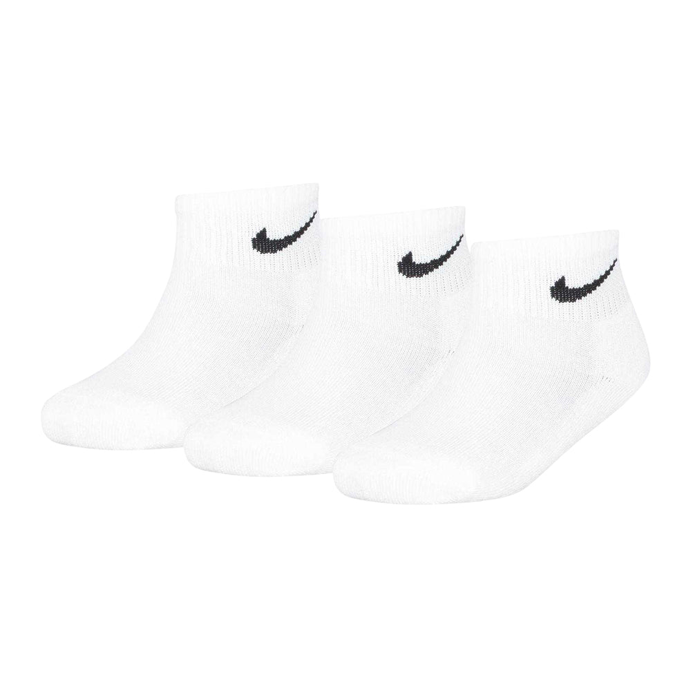 White - Front - Nike Childrens-Kids Ankle Socks (Pack of 3)