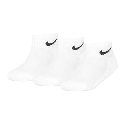 White - Front - Nike Childrens-Kids Ankle Socks (Pack of 3)