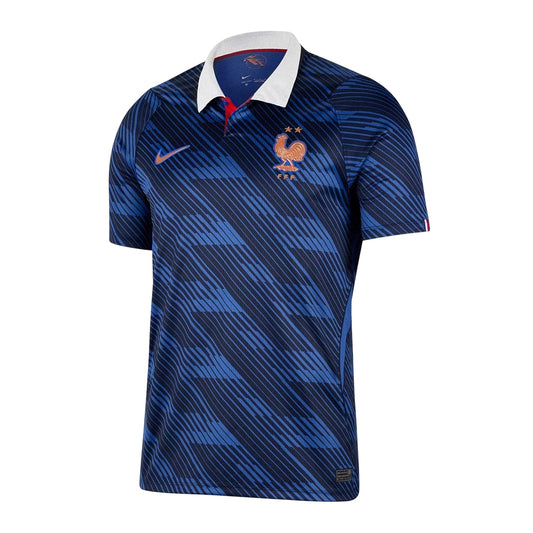 Blue-White - Front - Nike Mens France Football Jersey