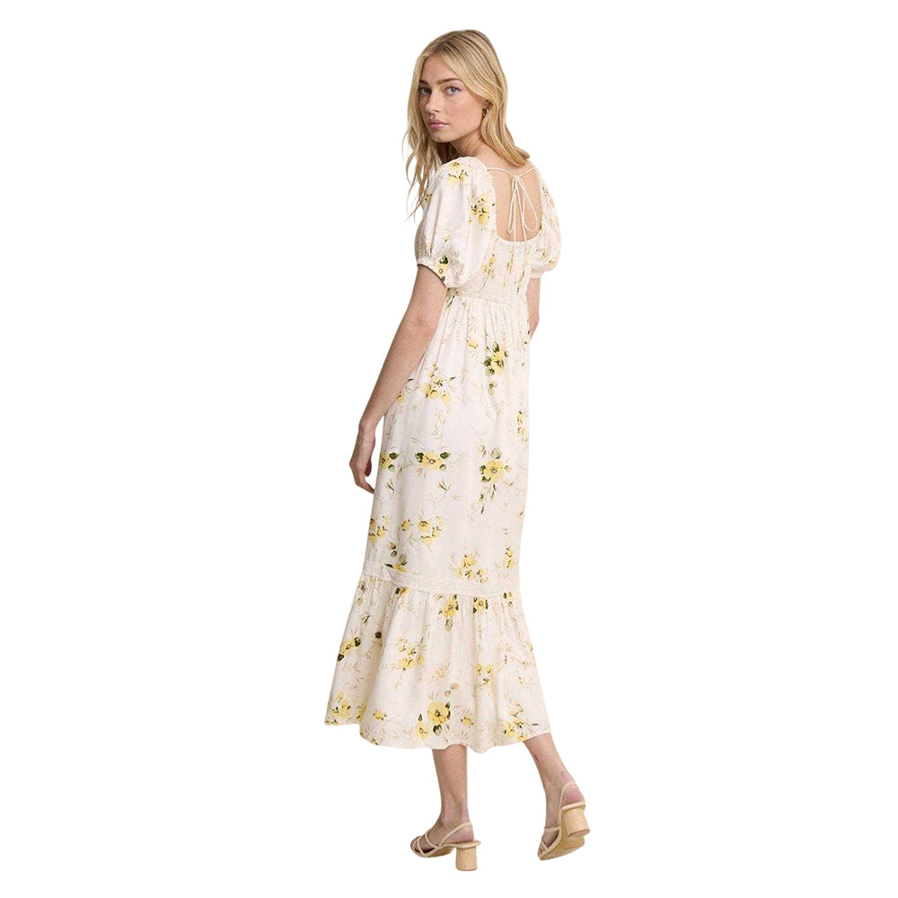 White - Back - Nobody´s Child Womens-Ladies Maryam Puff Sleeve Midi Dress