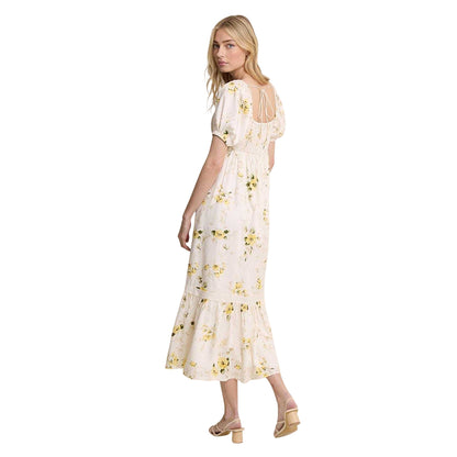 White - Back - Nobody´s Child Womens-Ladies Maryam Puff Sleeve Midi Dress