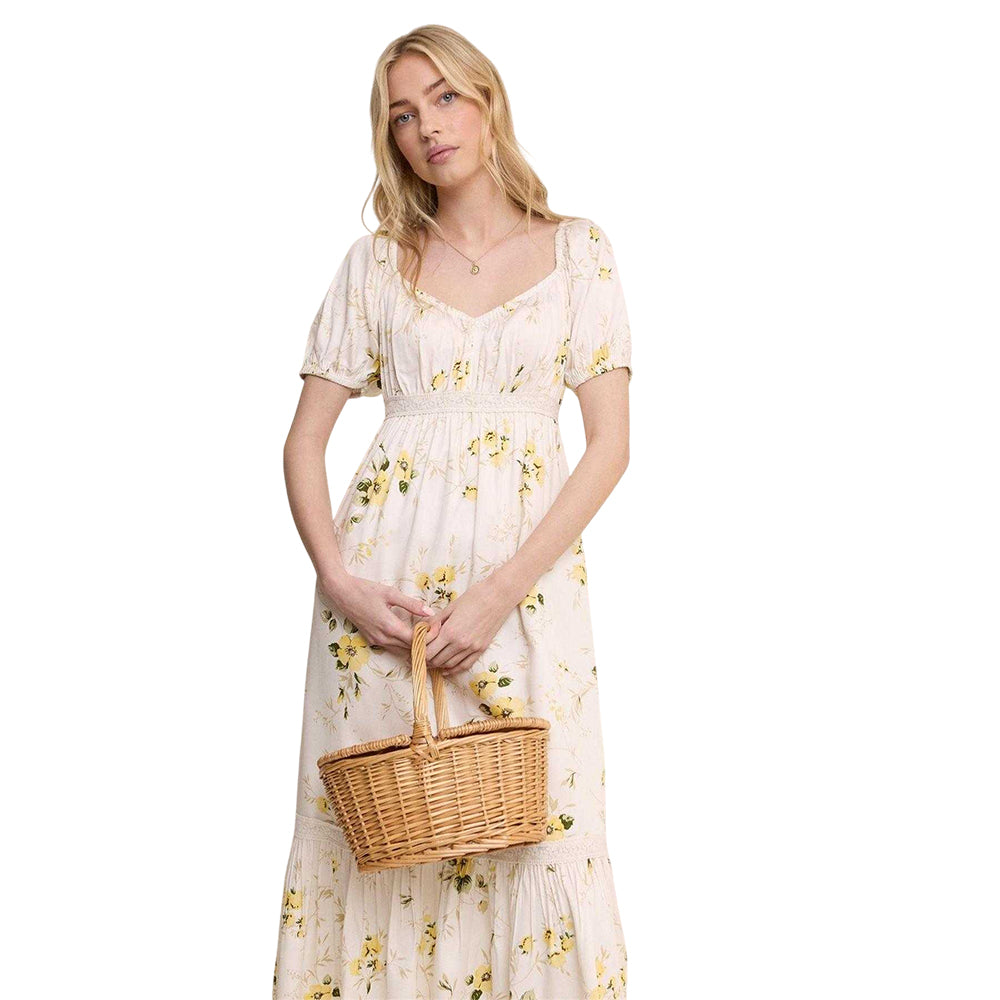 White - Side - Nobody´s Child Womens-Ladies Maryam Puff Sleeve Midi Dress