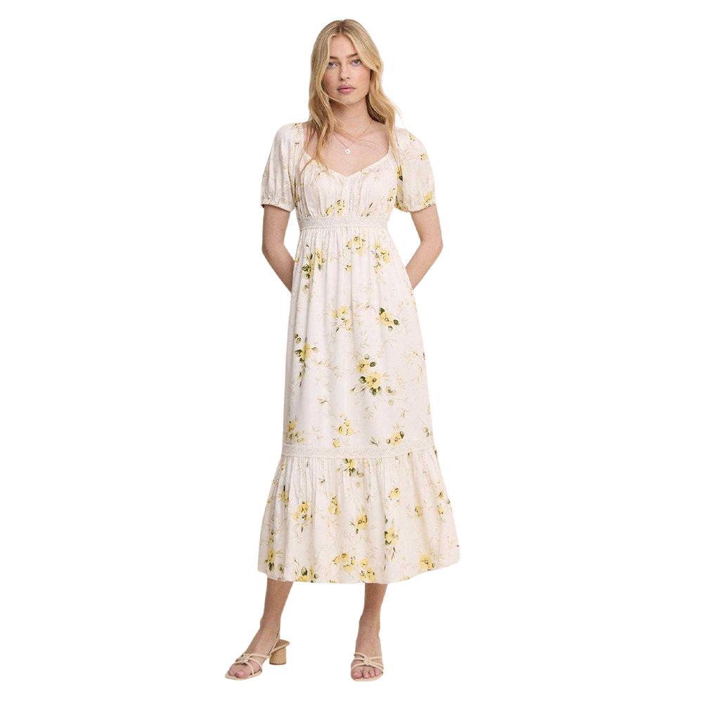 White - Front - Nobody´s Child Womens-Ladies Maryam Puff Sleeve Midi Dress