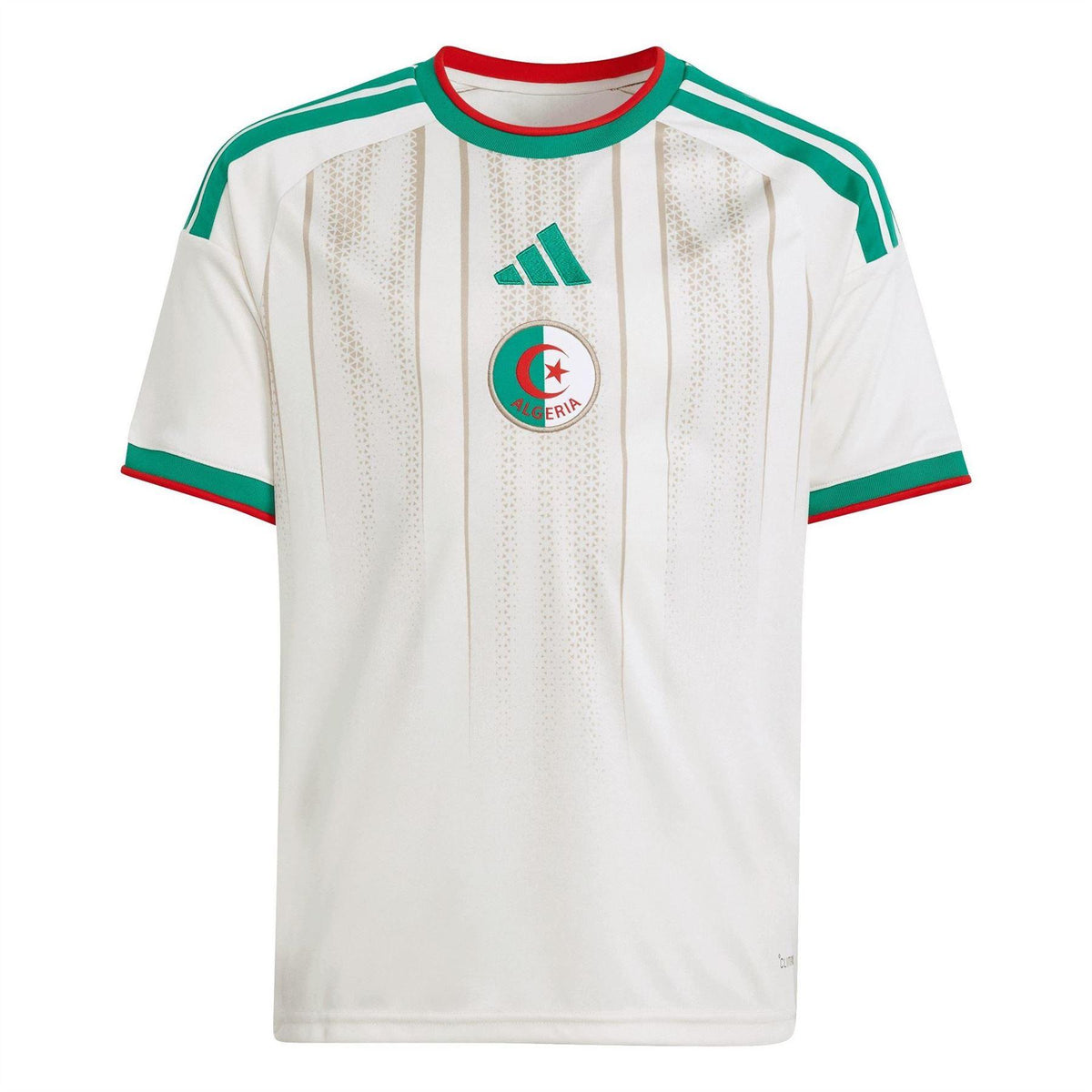 White-Green - Front - Adidas Childrens-Kids World Cup 2026 Algeria Home Shirt