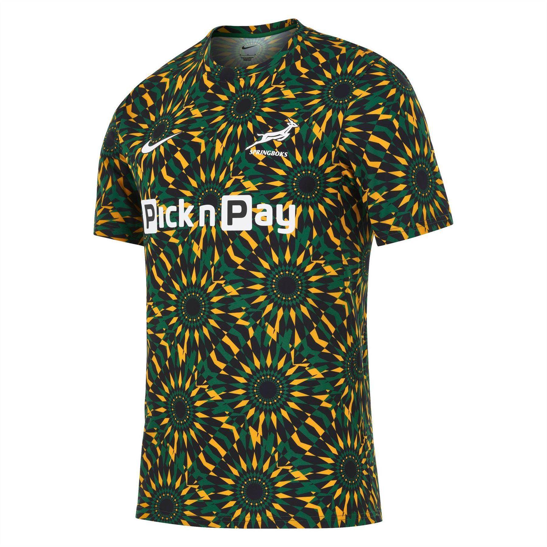 Black - Front - Nike Mens 2026 South Africa Rugby Shirt