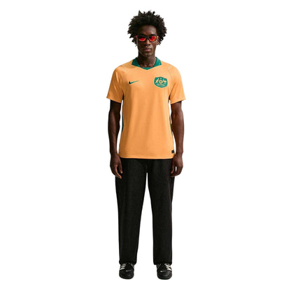 Gold-Green - Front - Nike Mens 2026 Australia Performance Football Shirt