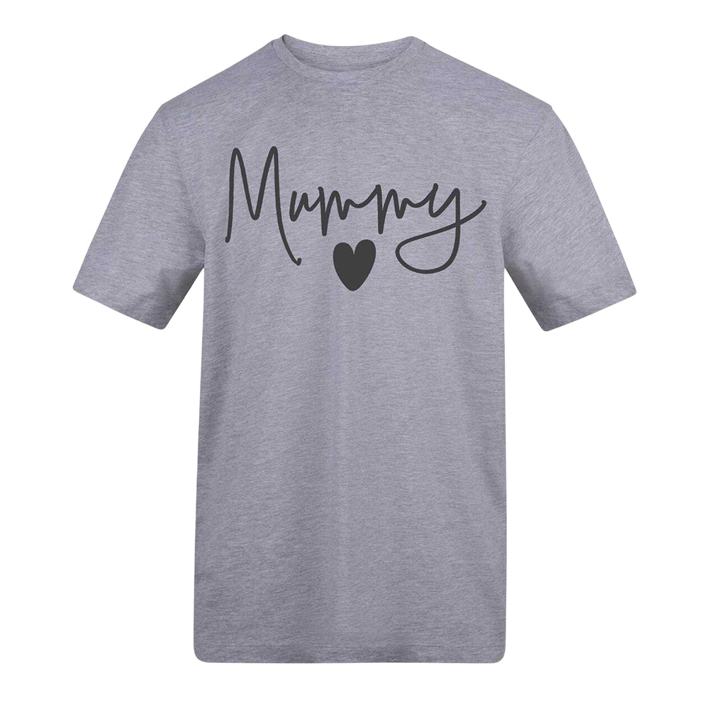 Grey - Front - AWD Womens-Ladies Mummy T-Shirt