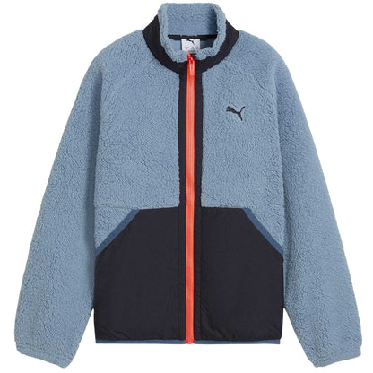 Cool Blue - Front - Puma Childrens-Kids Hybrid Fleece Jacket