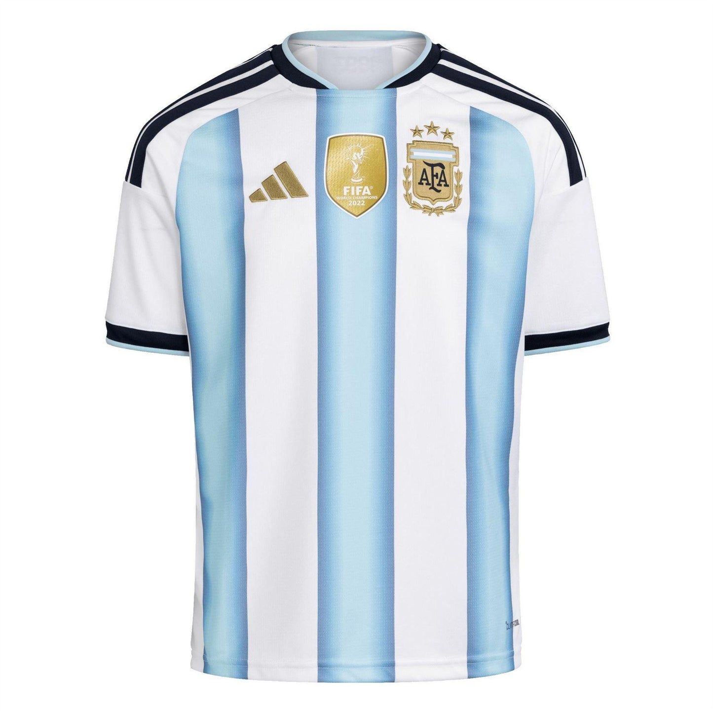 White-Blue - Front - Adidas Childrens-Kids World Cup 2026 Argentina Home Shirt