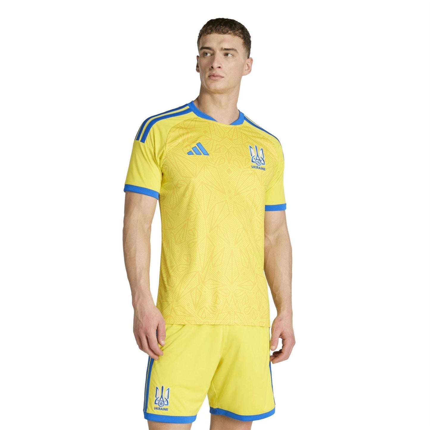 Yellow-Blue - Lifestyle - Adidas Mens World Cup 2026 Ukrainian Football Federation Home Shirt
