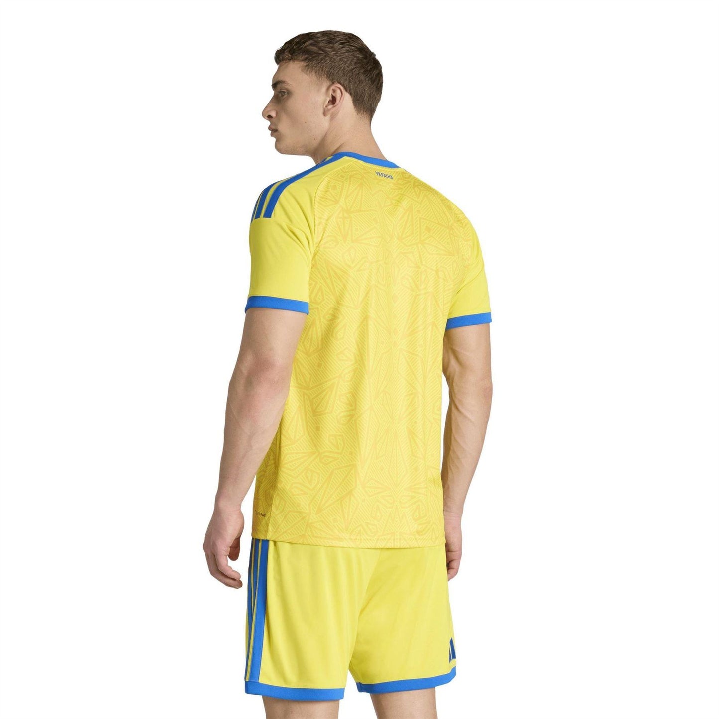 Yellow-Blue - Pack Shot - Adidas Mens World Cup 2026 Ukrainian Football Federation Home Shirt