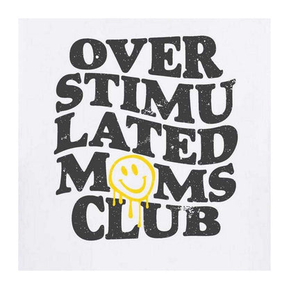 White - Side - AWD Womens-Ladies Overstimulated Moms Club T-Shirt
