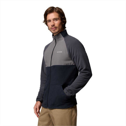 Shark Grey-Black - Front - Columbia Mens Valley Fleece Jacket